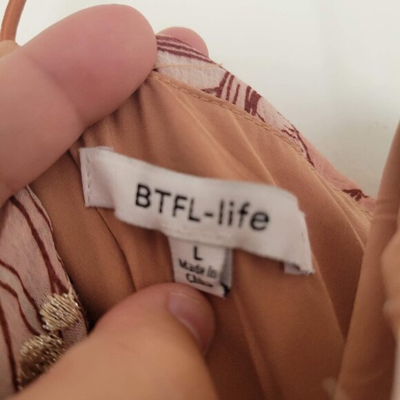 NEW BTFL-Life Women's Large Terra Cotta Ruched Mini Dress Large - Picture 9 of 15